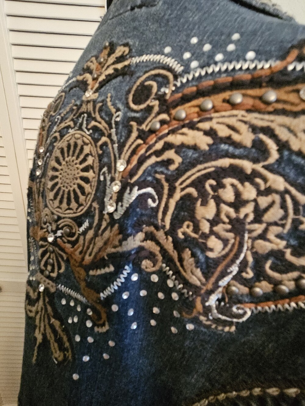 Midnight Velvet Women's Denim Trench Coat - Picture 6 of 16